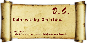 Dobrovszky Orchidea névjegykártya